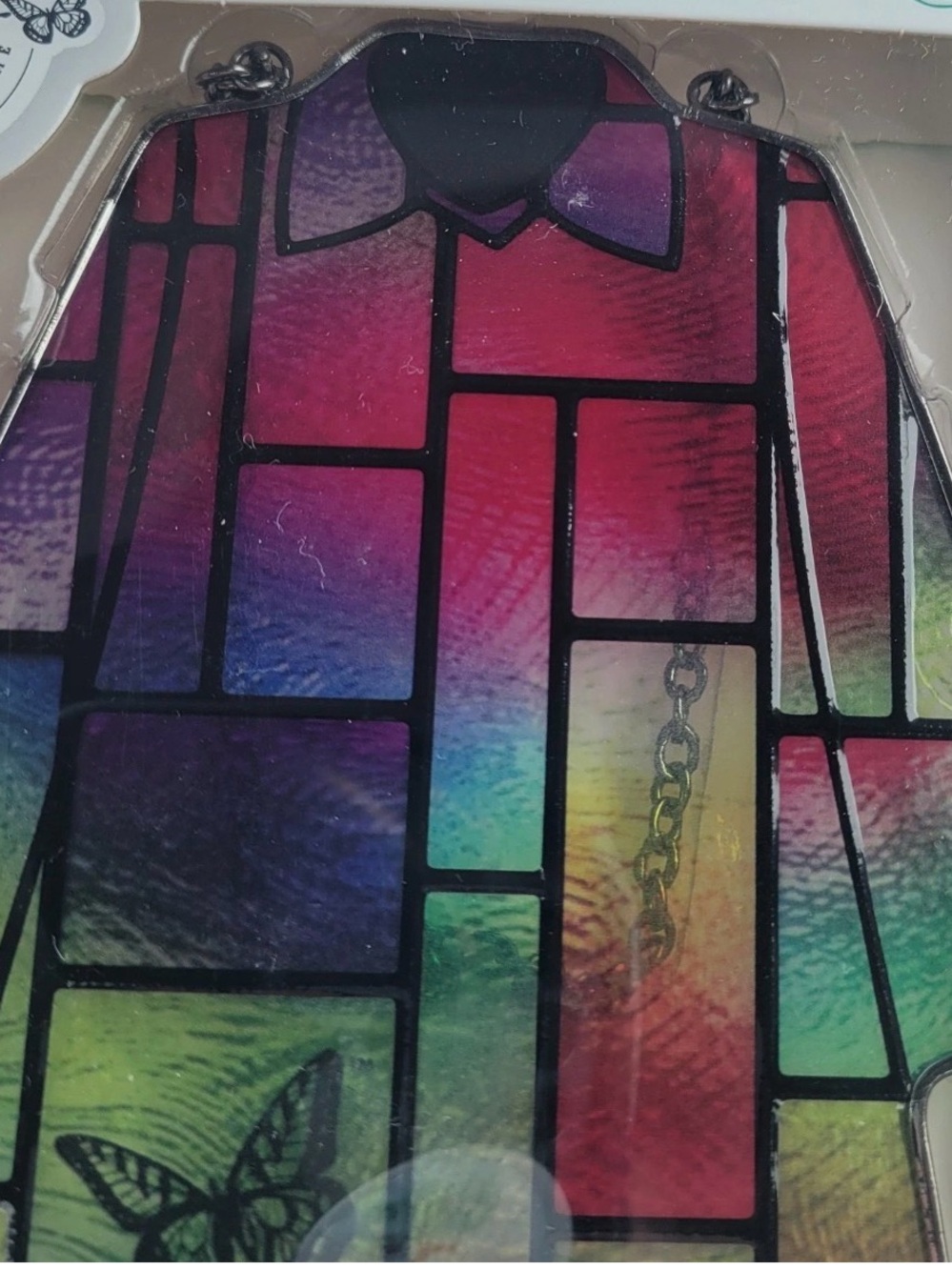 Dolly Parton Coat of Many Colors -Stained Glass Hanging Wall Decor Ornament NEW - Picture 2 of 7